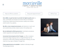 Tablet Screenshot of morrisvillefamilydentistry.com